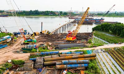 Hiện trạng cây cầu gần 4.900 tỷ đồng nối Hà Nội - Hưng Yên sau 9 tháng thi công