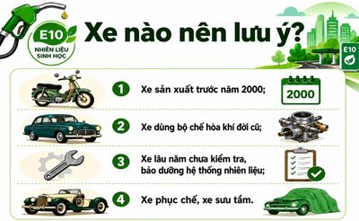 Loại xe nào cần lưu ý khi dùng xăng E10?