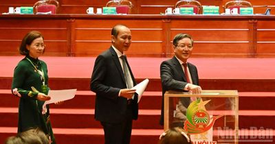 [Ảnh] Đại hội đại biểu toàn quốc Hội Nông dân Việt Nam lần thứ IX tiến hành công tác nhân sự