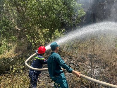 Kịp thời dập tắt đám cháy nguy hiểm, ngăn lửa lan vào rừng
