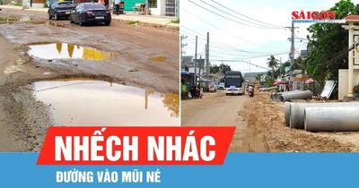 Nhếch nhác đường vào Mũi Né