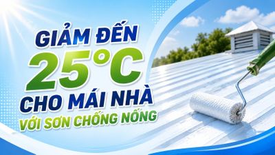 Giảm đến 25 độ cho mái nhà với sơn chống nóng