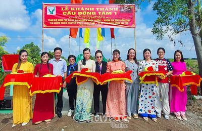 Khánh thành cầu Đồng Tâm 1, kết nối giao thông 3 ấp ở xã Long Điền