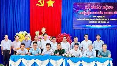 Cam kết 90 ngày đêm hoàn 7 trường nội trú liên cấp vùng biên giới Gia Lai