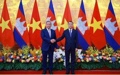 Thủ tướng Lê Minh Hưng và Thủ tướng Campuchia Hun Manet hội đàm