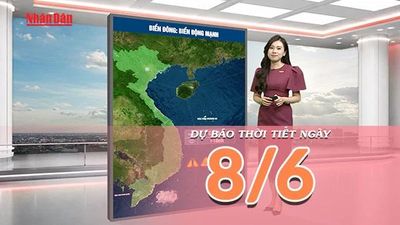 [Video] Dự báo thời tiết ngày 8/6/2026: Bắc Bộ về đêm có mưa dông diện rộng, Trung Bộ duy trì nắng gắt