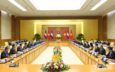 Thủ tướng Lê Minh Hưng hội đàm với Thủ tướng Campuchia Hun Manet