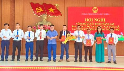 Xã Duy Nghĩa thành lập Ban Quản lý dự án đầu tư xây dựng