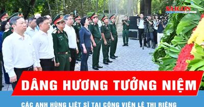 Dâng hương tưởng niệm các Anh hùng liệt sĩ tại Công viên Lê Thị Riêng