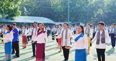 Đồng diễn múa Khmer của hơn 1.000 sinh viên Đại học Trà Vinh xác lập kỷ lục