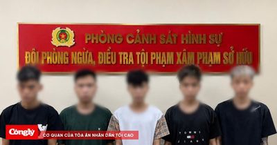 Bắt, khởi tố 5 đối tượng thanh thiếu niên cướp tài sản