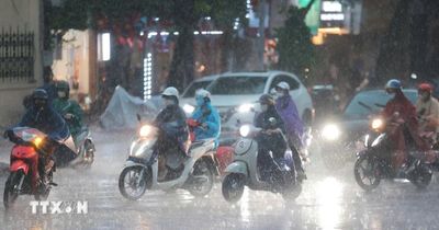 Thủ đô Hà Nội đón cơn mưa vàng giải nhiệt