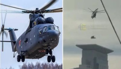 Trực thăng lớn nhất thế giới liên tục đáp xuống nóc nhà ở Moscow, Nga đang chuẩn bị điều gì?