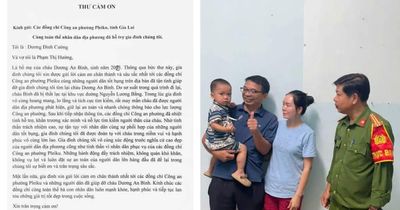 Du khách gửi thư cảm ơn Công an phường Pleiku sau khi tìm được con bị lạc