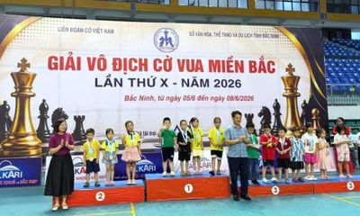 Kỳ thủ nhí Lạng Sơn đoạt 3 huy chương tại Giải vô địch Cờ vua miền Bắc năm 2026