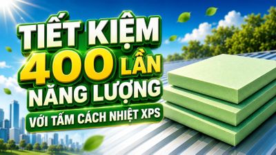 Tiết kiệm 400 lần năng lượng với tấm cách nhiệt XPS