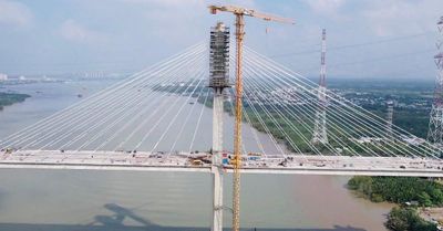 Cầu Phước Khánh nối TP.HCM - Đồng Nai: Tăng tốc thi công, hợp long trong tháng 6