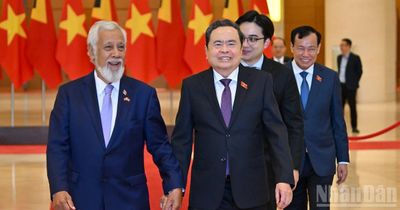 [Ảnh] Chủ tịch Quốc hội Trần Thanh Mẫn hội kiến Thủ tướng Timor-Leste Kay Rala Xanana Gusmao