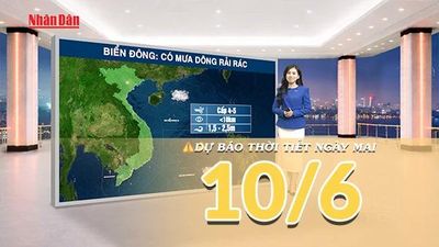 [Video] Dự báo thời tiết đêm nay và ngày mai ngày 10/6/2026: Bắc Bộ mưa dông diện rộng, Trung Bộ duy trì thời tiết dịu mát