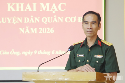 Quảng Ninh: Ban CHQS phường Cửa Ông huấn luyện dân quân cơ động năm 2026