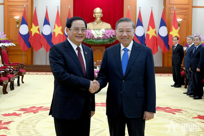 Tổng Bí thư, Chủ tịch nước Tô Lâm tiếp Thủ tướng Lào