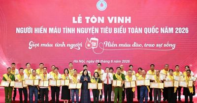 Tôn vinh 100 người hiến máu tiêu biểu toàn quốc năm 2026
