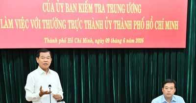 Ủy ban Kiểm tra Trung ương làm việc với Thường trực Thành ủy TPHCM