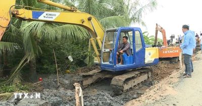 Cà Mau: Tăng cường lực lượng bảo vệ thi công đường Ninh Quới-Ngan Dừa