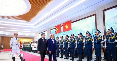 Thủ tướng Lê Minh Hưng đón và hội đàm với Thủ tướng Timor-Leste Kay Rala Xanana Gusmão