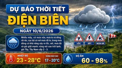 Bản tin Dự báo thời tiết ngày 10/6/2026