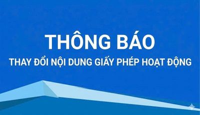 Quỹ tín dụng nhân dân Bình Kiều thông báo thay đổi nội dung Giấy phép hoạt động
