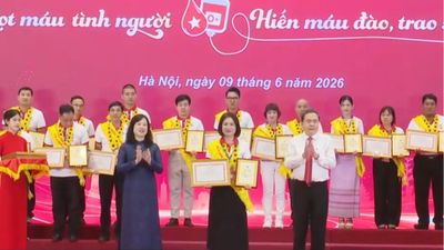 Tôn vinh 100 người hiến máu tiêu biểu toàn quốc năm 2026