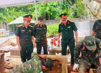 Đẩy nhanh tiến độ lấy mẫu hài cốt liệt sĩ tại Nghĩa trang Liệt sĩ xã Tuần Giáo