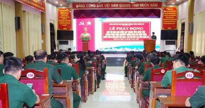 Phát động đợt thi đua cao điểm chào mừng Giao lưu hữu nghị Quốc phòng biên giới Việt Nam-Lào