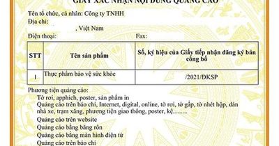 Thay đổi cơ quan cấp phép quảng cáo thực phẩm bảo vệ sức khỏe