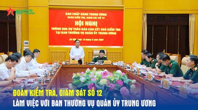 Đoàn kiểm tra, giám sát số 12 làm việc với Ban Thường vụ Quân ủy Trung ương