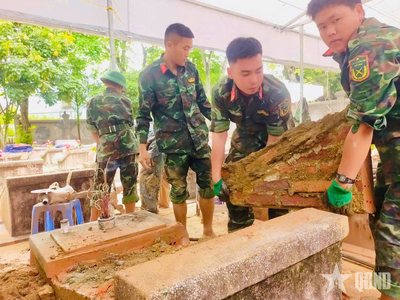 Điện Biên đẩy nhanh tiến độ lấy mẫu ADN hài cốt liệt sĩ tại Nghĩa trang Liệt sĩ xã Tuần Giáo