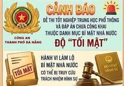 Đà Nẵng niêm yết poster cảnh báo mọi hành vi để lọt lộ đề thi Tốt nghiệp THPT 2026 sẽ bị xử lý nghiêm