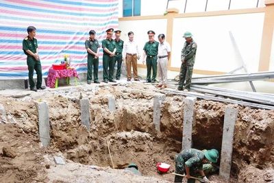 Phát hiện 4 hài cốt liệt sĩ khi thi công bệnh viện ở Quảng Trị