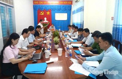 Đoàn giám sát 392 Tỉnh ủy Đồng Tháp giám sát việc thực hiện Nghị quyết số 66-NQ/TW tại xã Gò Công Đông