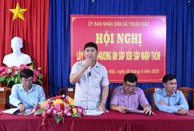 Xã Thuận Bắc lấy ý kiến Nhân dân về sắp xếp, sáp nhập thôn