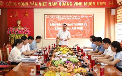 Đoàn Giám sát số 04 làm việc với xã Lâm Bình