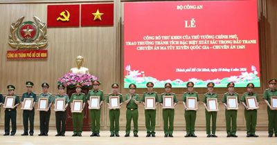 Lễ công bố Thư khen của Thủ tướng Chính phủ và trao thưởng thành tích xuất sắc trong đấu tranh Chuyên án 126N