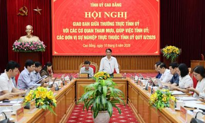 Thường trực Tỉnh ủy giao ban quý II/2026 với các cơ quan tham mưu, giúp việc