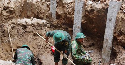Phát hiện nhiều hài cốt liệt sĩ tại công trường thi công bệnh viện