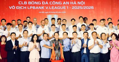 Toàn cảnh lễ mừng công CLB Công an Hà Nội vô địch V-League 2025/26