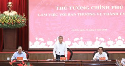 Thủ tướng Lê Minh Hưng làm việc với Hà Nội về tăng trưởng '2 con số', tháo gỡ vướng mắc các dự án...