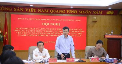 Khảo sát vận hành mô hình tổ chức bộ máy mới tại Đảng ủy MTTQ, các đoàn thể Trung ương