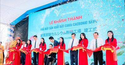 Phó Bí thư Thường trực Tỉnh ủy Hoàng Nghĩa Hiếu dự Lễ khánh thành nhà máy sản xuất bột canxi cacbonat nặng Yabashi Việt Nam