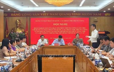Bảo đảm hệ thống MTTQ, các đoàn thể trung ương vận hành hoạt động hiệu lực, hiệu quả